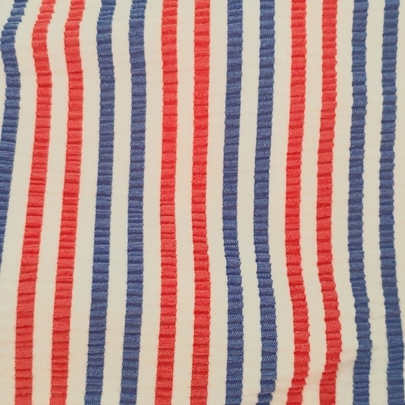 Xhilaration Blue/Dark Orange Ribbed High Leg Scoop Waist Bikini Bottoms 20/22W # - Picture 5 of 8